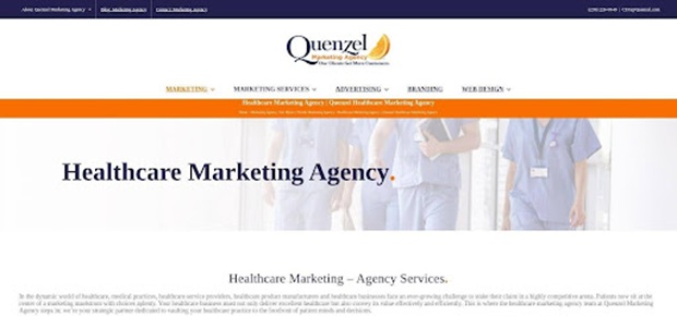 Quenzel healthcare marketing agency website screenshot for Fort Myers growth lab